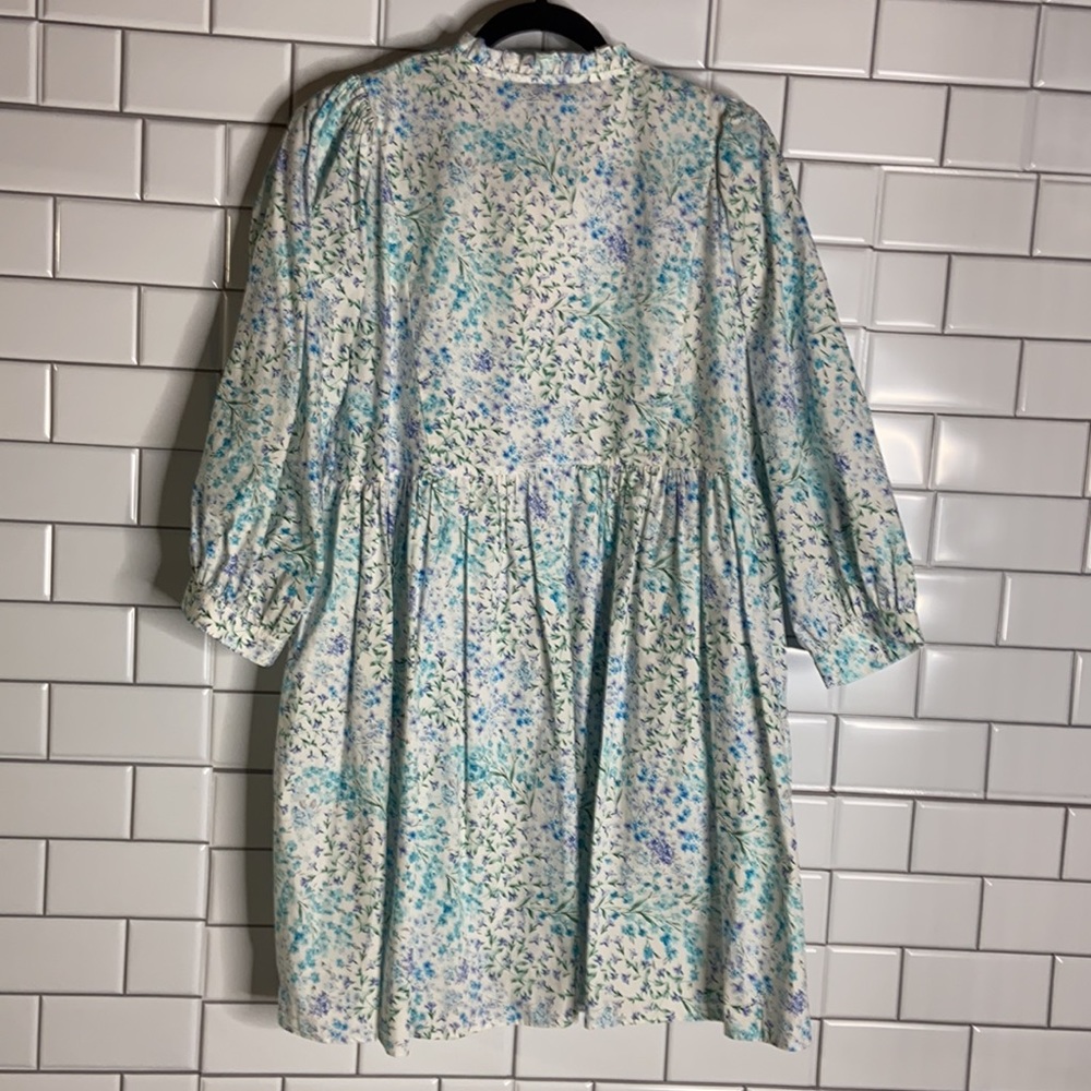 Zara bloggers fave floral flounce hem mini dress - Picture 7 of 13